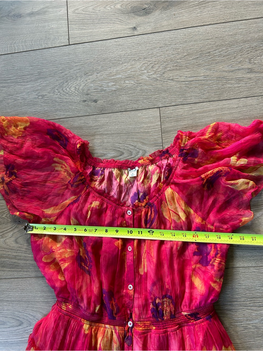 Sundance Cressida Day Dress Pink Midi Tiered Size Medium - Picture 8 of 11